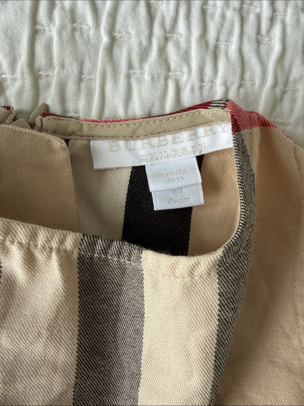 Burberry Beige Plaid Baby Girls' Jumper Dress